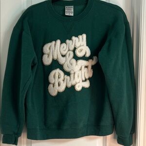 Green Merry & Bright Youth XL Sweatshirt
